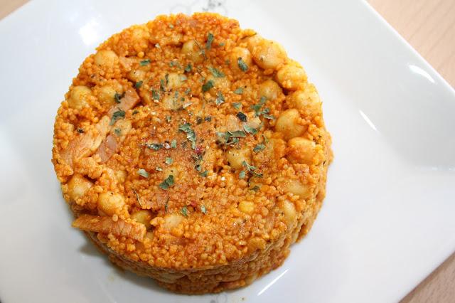 receta de garbanzos, cuscus y bacon para tupper