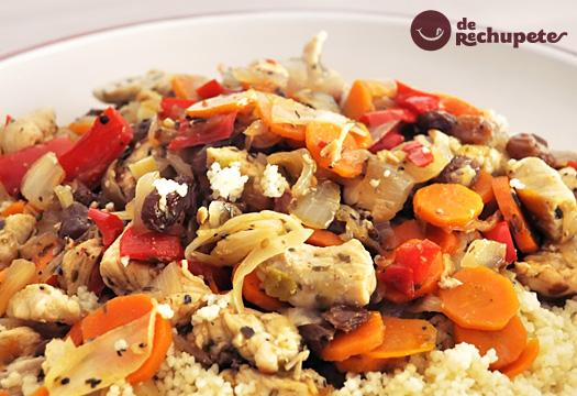cuscus con pollo y verduras para el tupper