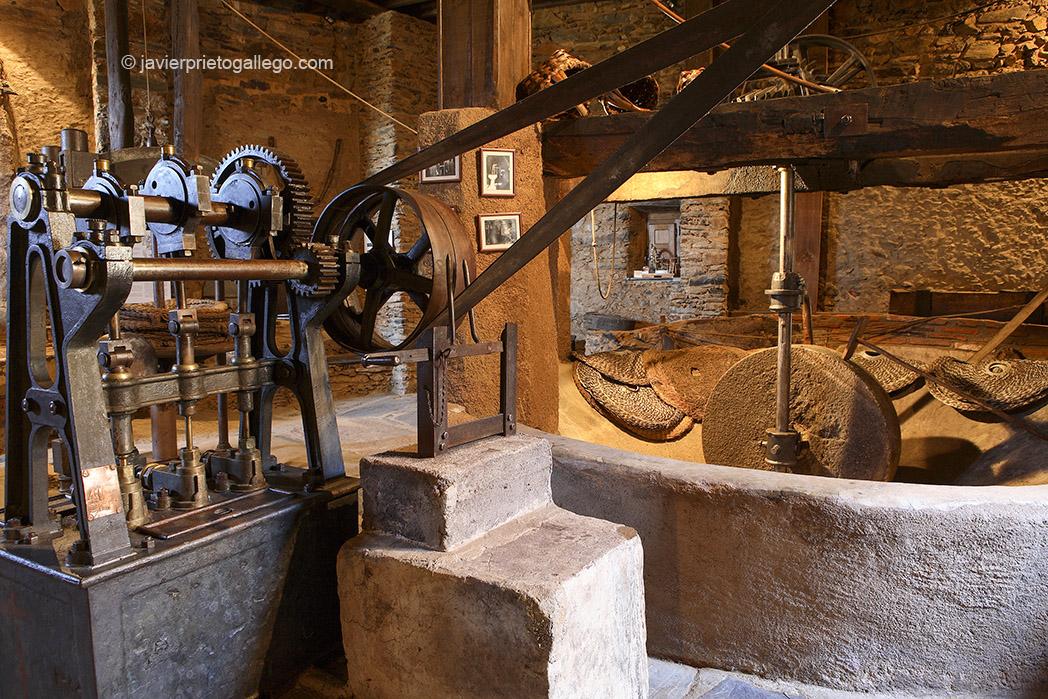 Interior del museo del aceite El Molino del Medio. Localidad de Robledillo de Gata. Sierra de Gata. Extremadura. España. © Javier Prieto Gallego