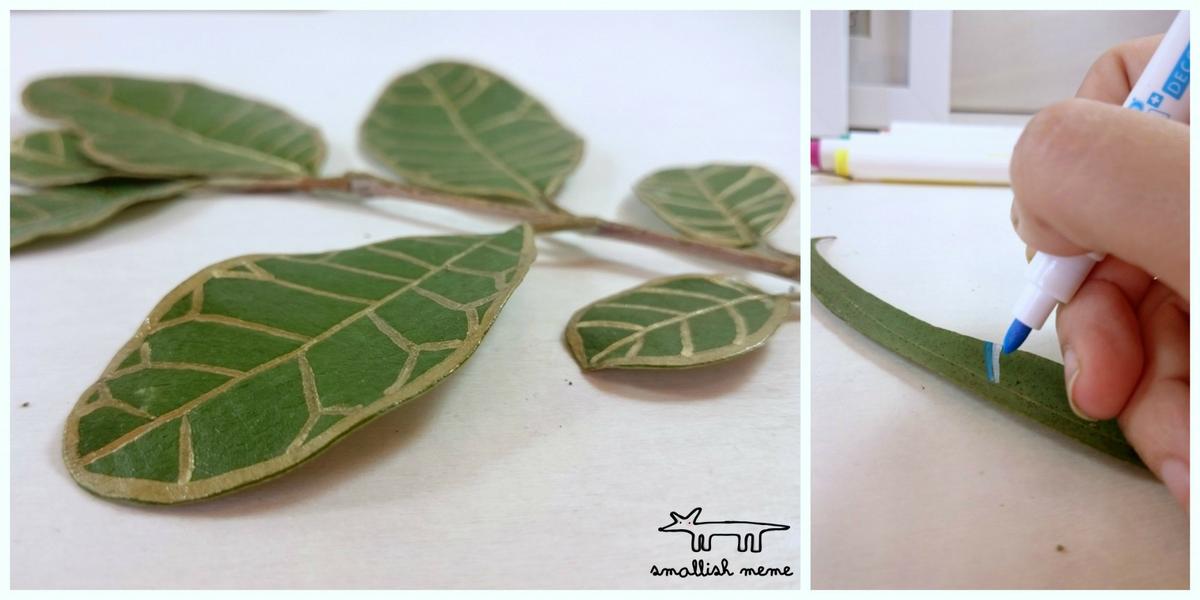 DIY fácil con hojas de árboles