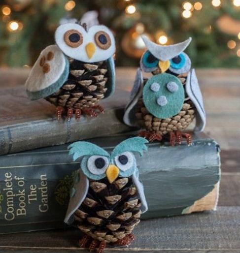 manualidades de navidad con pinas