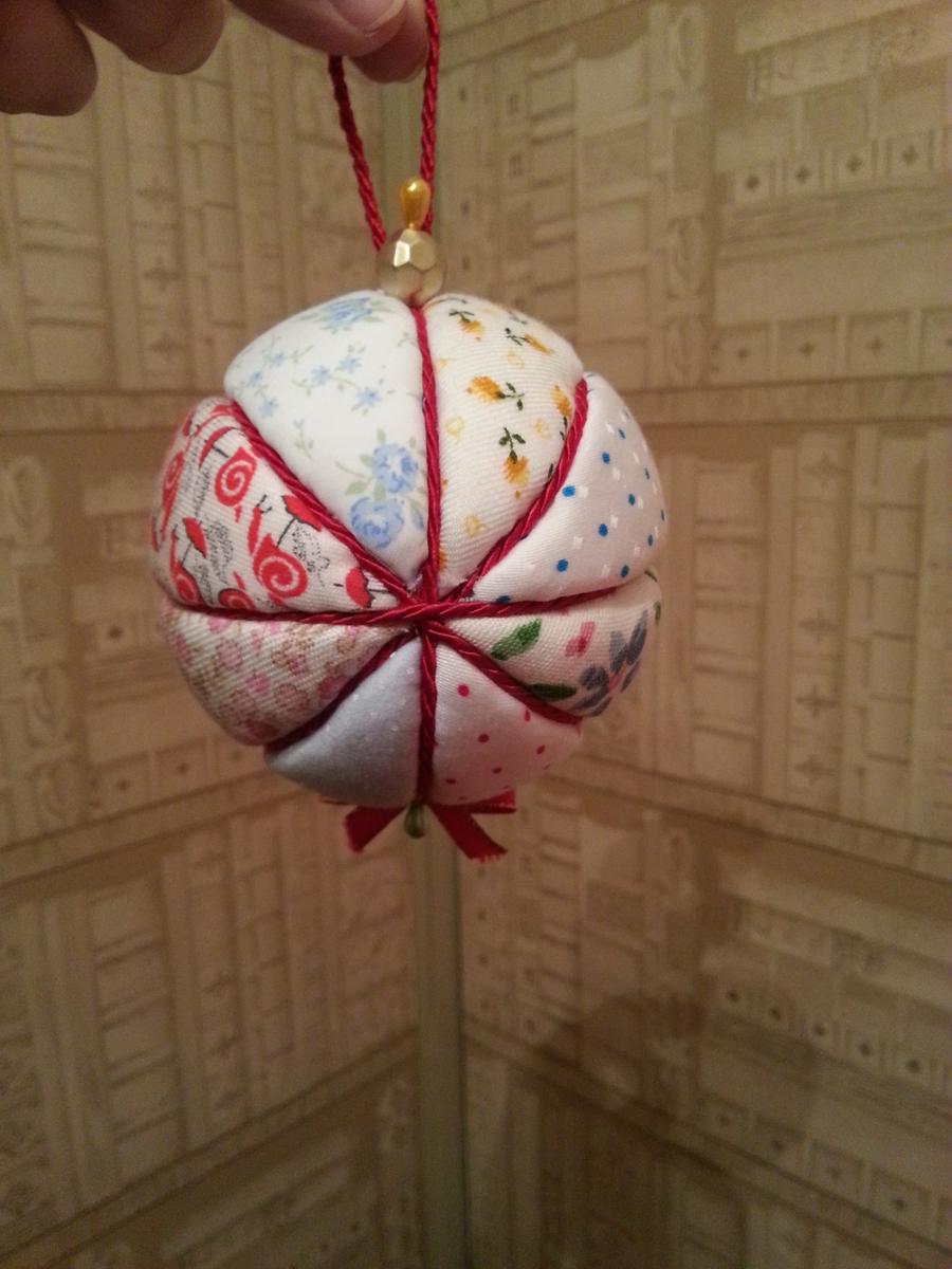 Bolas de navidad forradas de tela