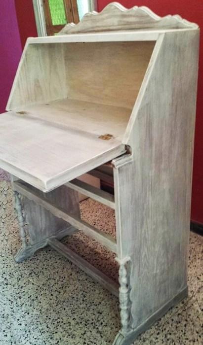 Pintar muebles y darles nueva vida mira esta idea con blanco y stencil 3
