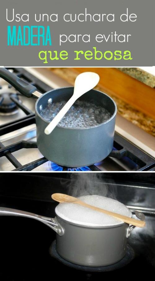 Evitar que rebosa el agua - Trucos de Cocina