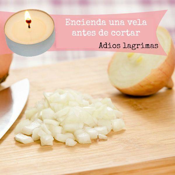 Como evitar lagrimas cortando cebolla - Trucos de Cocina