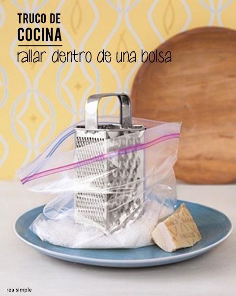 Truco para rallar el queso - Trucos de Cocina