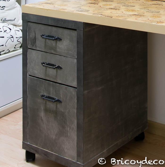 cajonera aspecto industrial