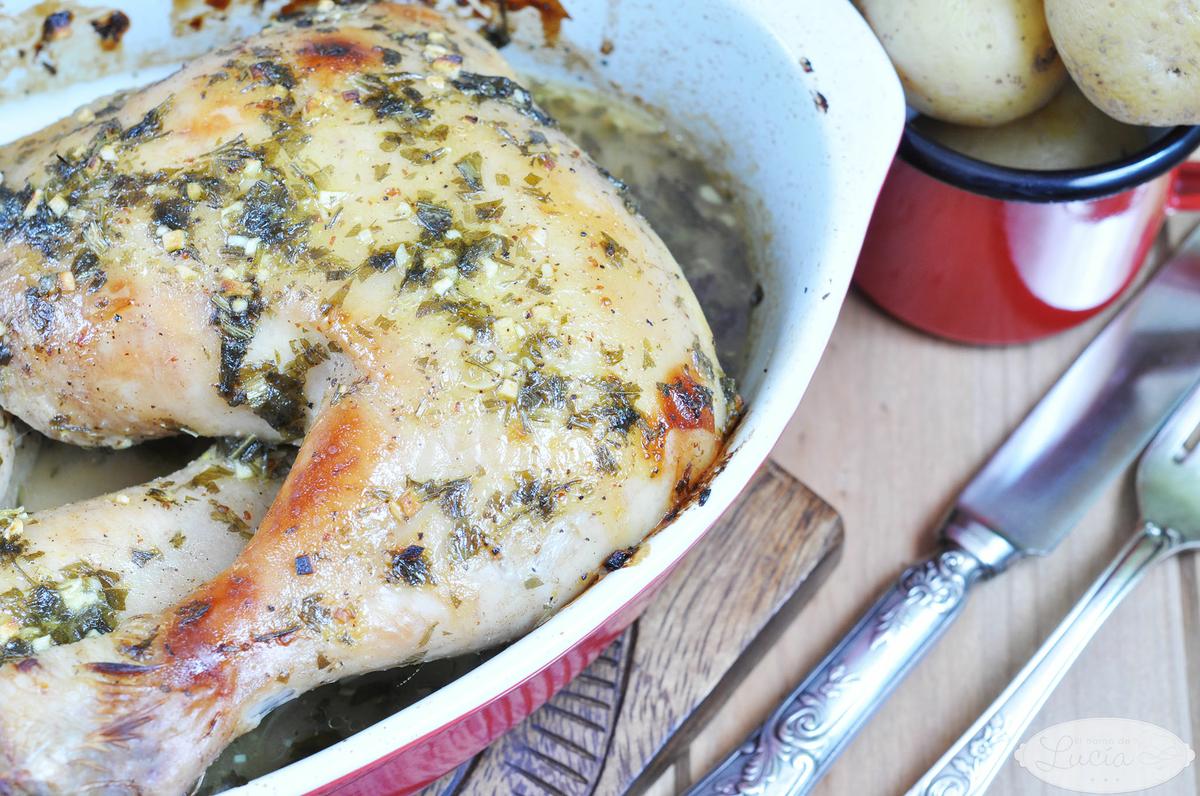 pollo al horno a la mostaza y miel sin gluten