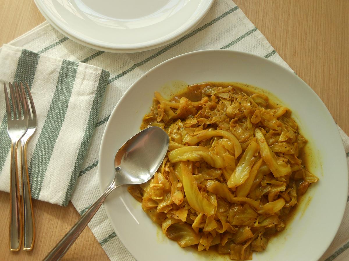 Repollo con curry: una guarnición diferente