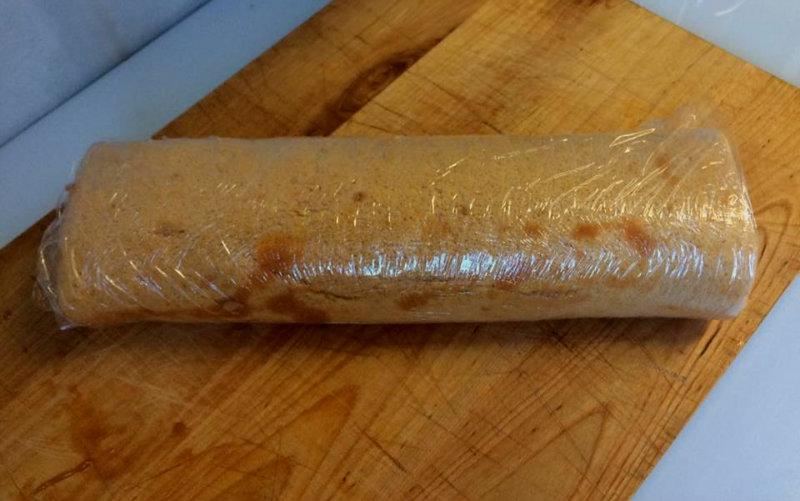 Brazo gitano de batata y dulce de leche para reposar