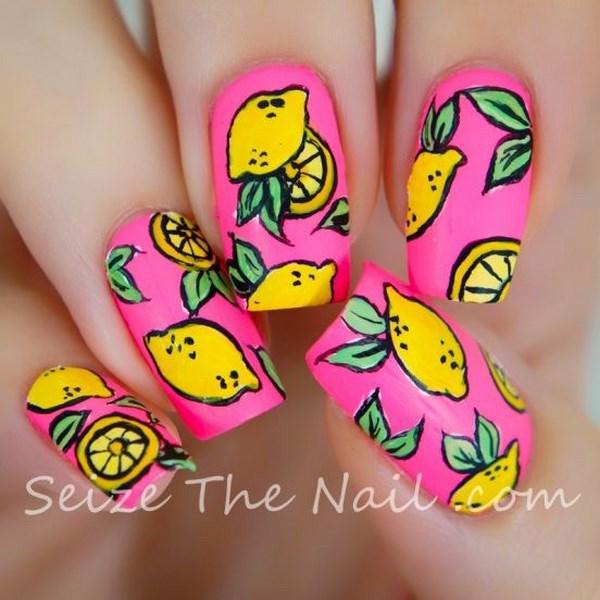 diseño de limon para uñas