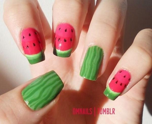 uñas frutas