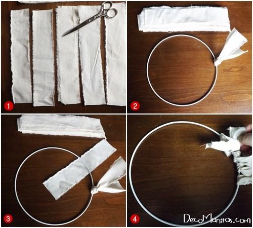 Manualidades navideñas cómo hacer una corona de Adviento DIY 3