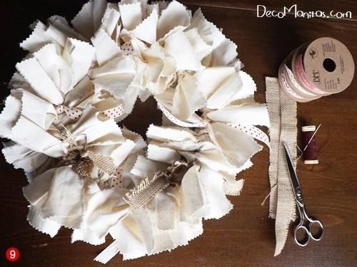 Manualidades navideñas cómo hacer una corona de Adviento DIY 7