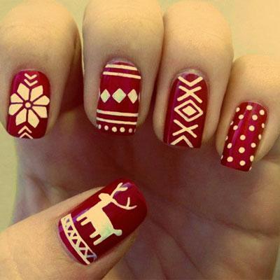 uñas navideñas