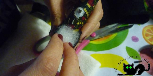 Rellenamos la bota con floca