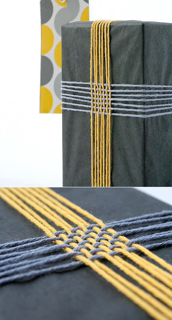 envolver regalos con retales de lana