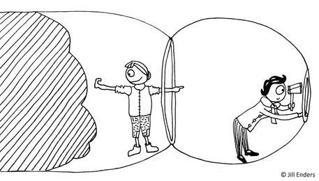 Ilustración del libro que representa los dos