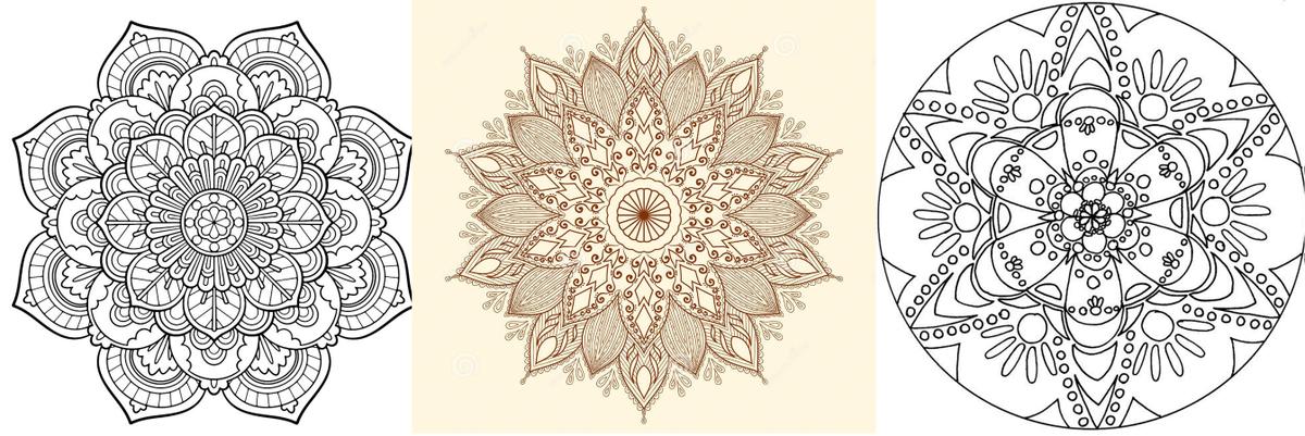 Mandalas blanco y negro