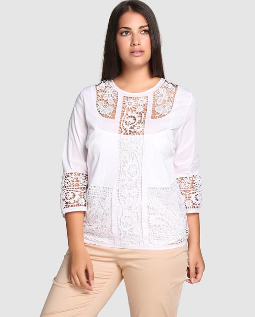 Blusas blancas con encaje