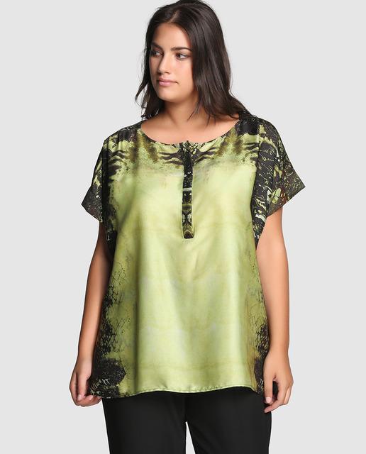 Blusas anchas satén