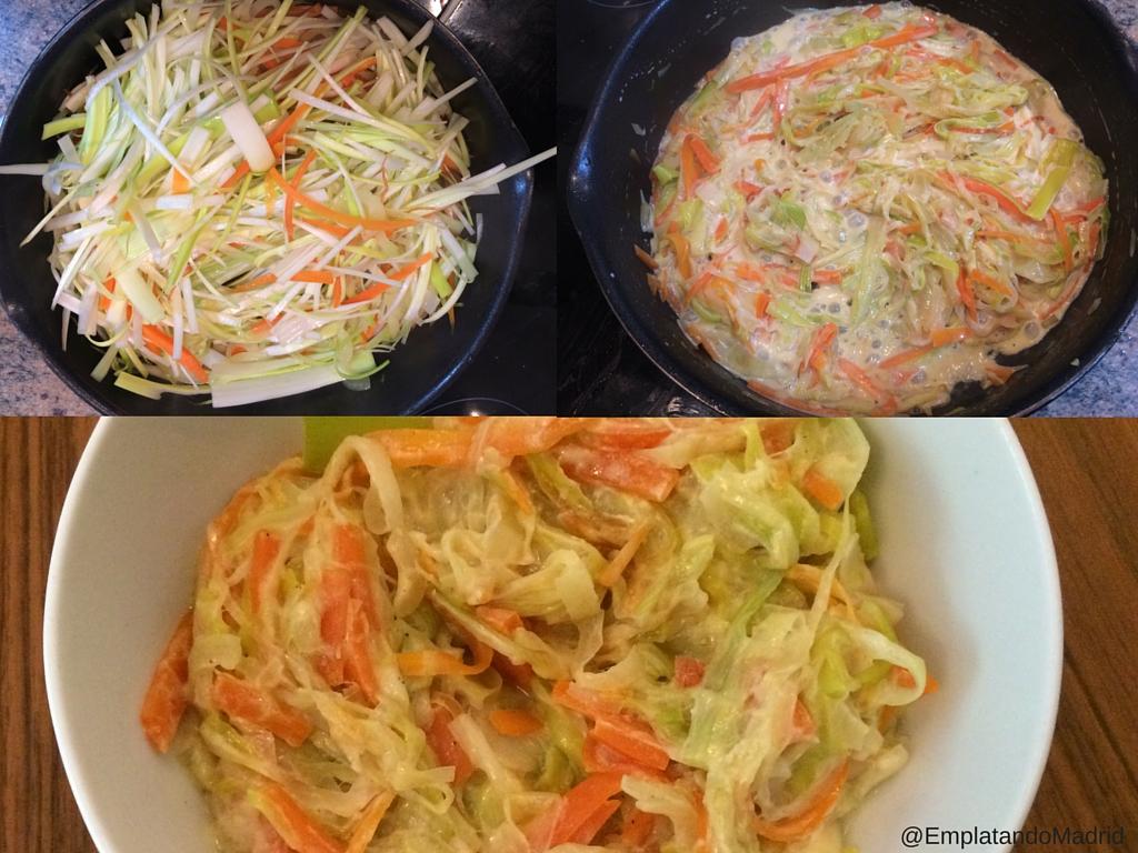 Pochando las verduras