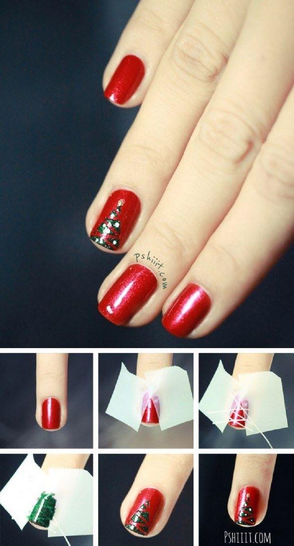 uñas de navidad