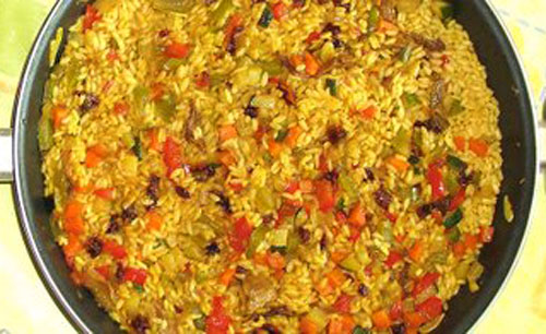 arroz con vegetales