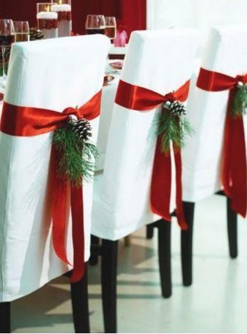 mesas de Navidad - decorar las sillas