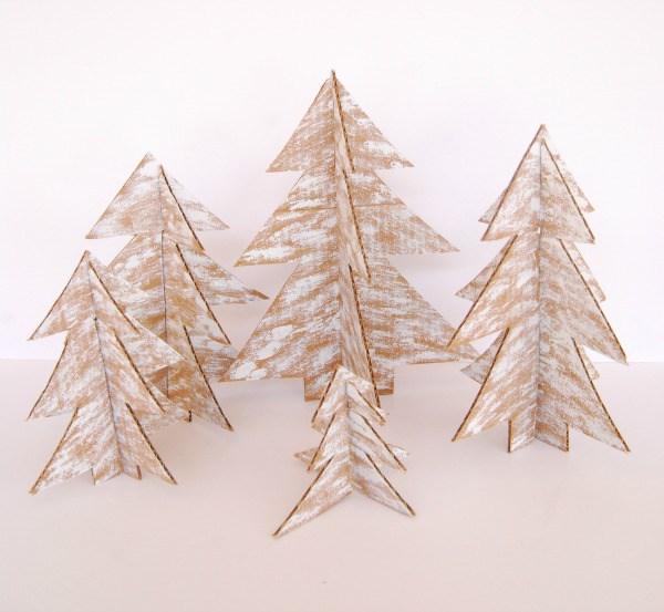 arbol de Navidad de cartulina distintos tamanos