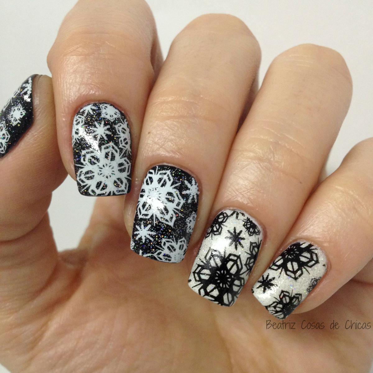 Manicura Copos de Nieve con Bundle Monster y CND.1