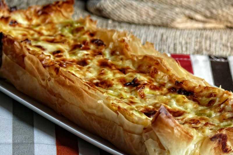 masa filo con queso de cabra