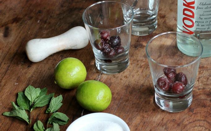 Caipiroska de cerezas