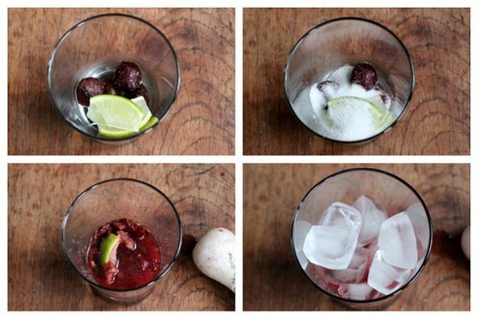 Caipiroska de cerezas