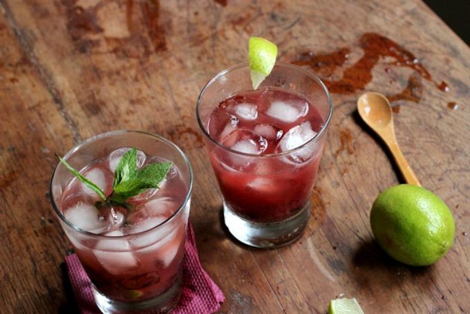Caipiroska de cerezas