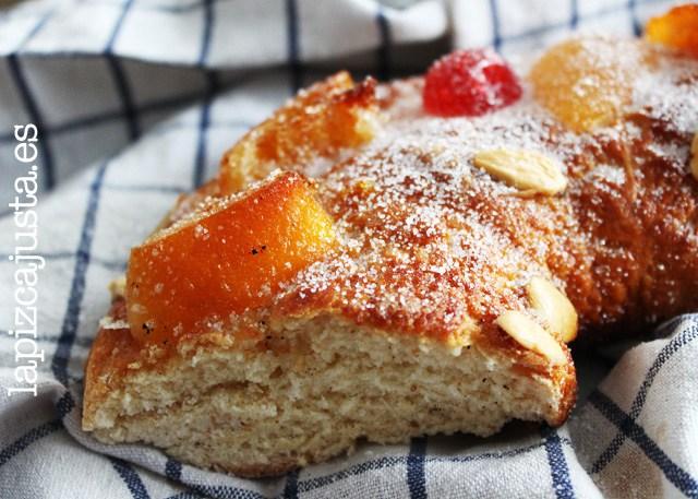 porción del roscón de reyes