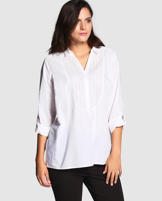 Blusas de color blanco talla grande