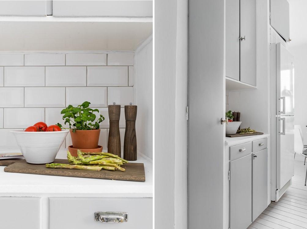 Blanco y nórdico: Un apartamento luminoso y amplio.