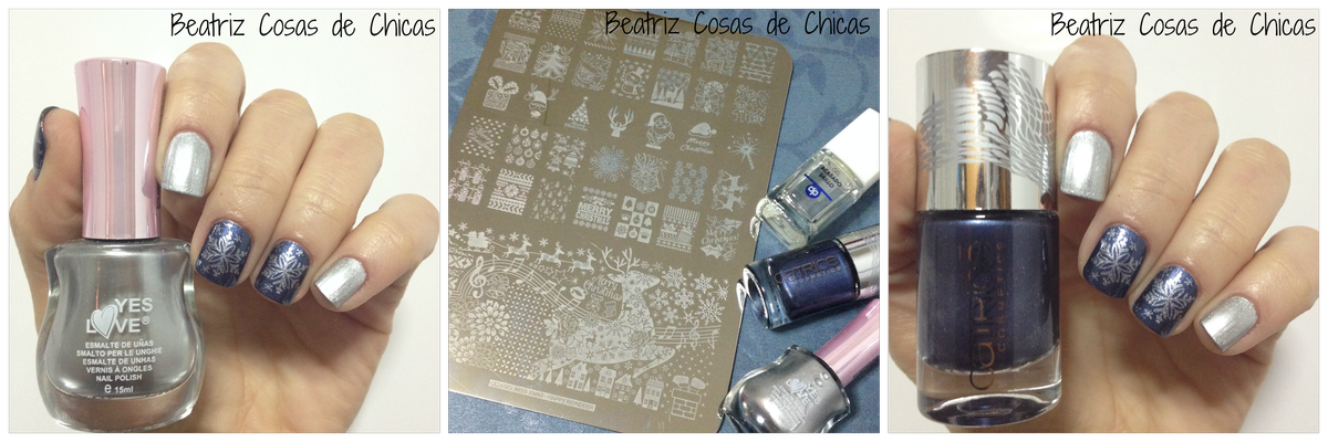 Manicura con Copos de Nieve Cici&Sisi