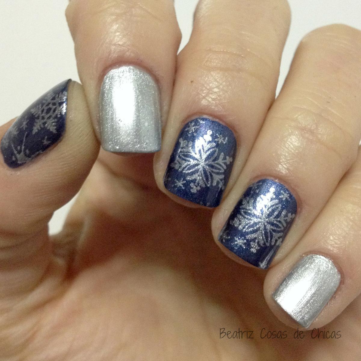 Manicura con Copos de Nieve Cici&Sisi.3