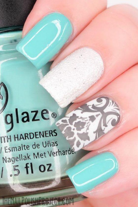 uñas acrilicas estamapadas