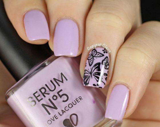 sencillas uñas estampadas