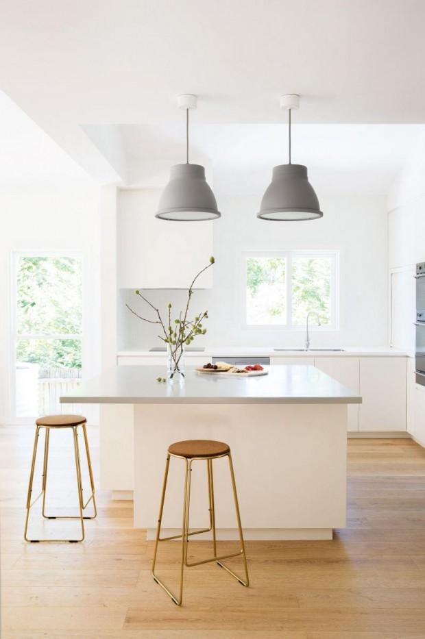 cocina minimalista blanca