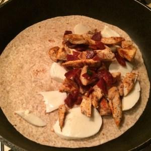 piadina de pollo y chorizo