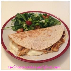 piadina de pollo y chorizo