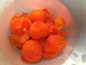 pelar tomates para salsa