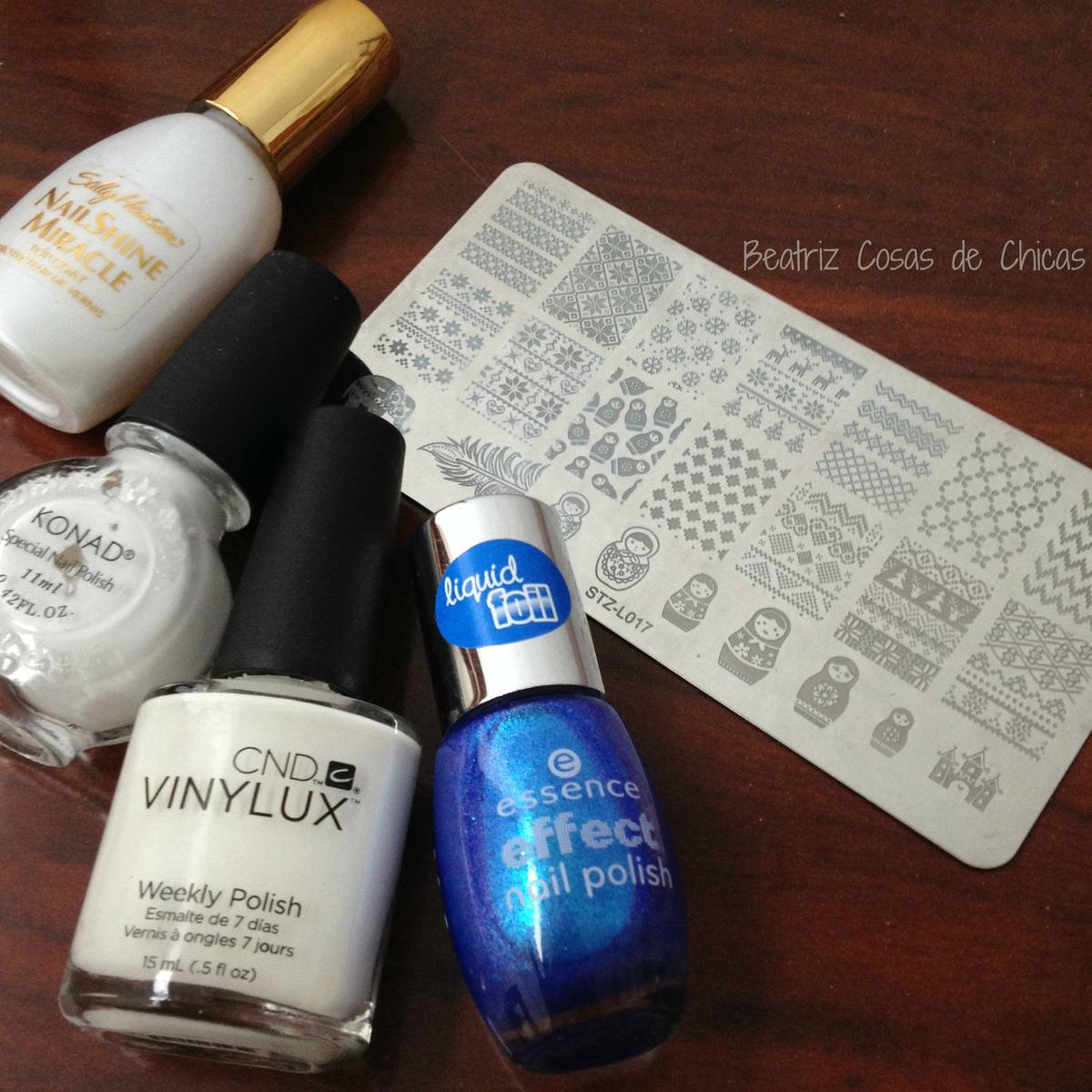 Azul Liquid Foil de Essence y Reverse Stamping STZ-L017.3