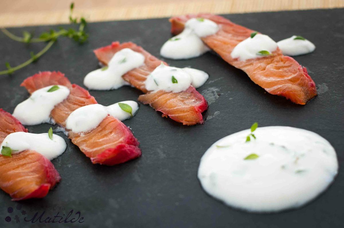 Salmón marinado