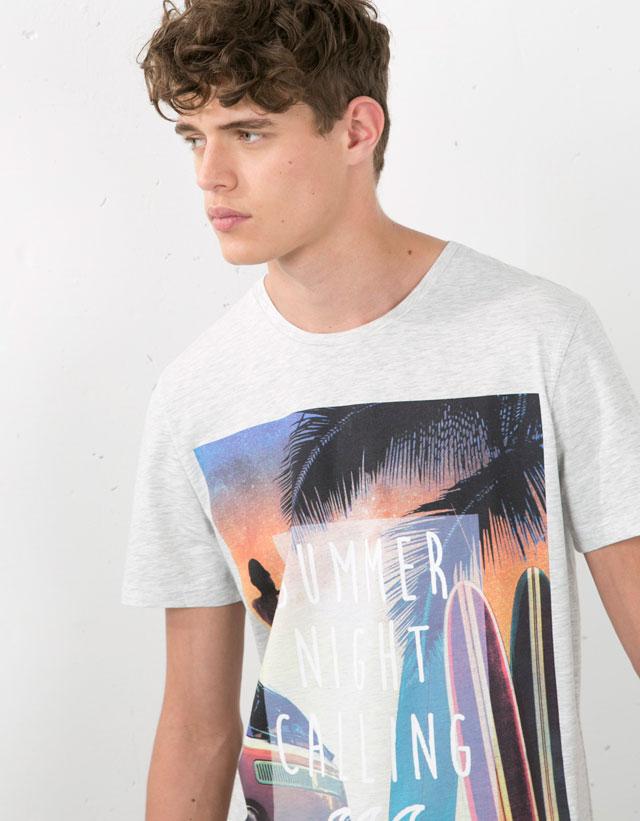 Camiseta hombre estampada