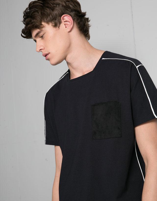 Camisetas manga corta en tonos negro